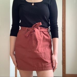 Indigo Rein Burnt Orange Tie Skirt